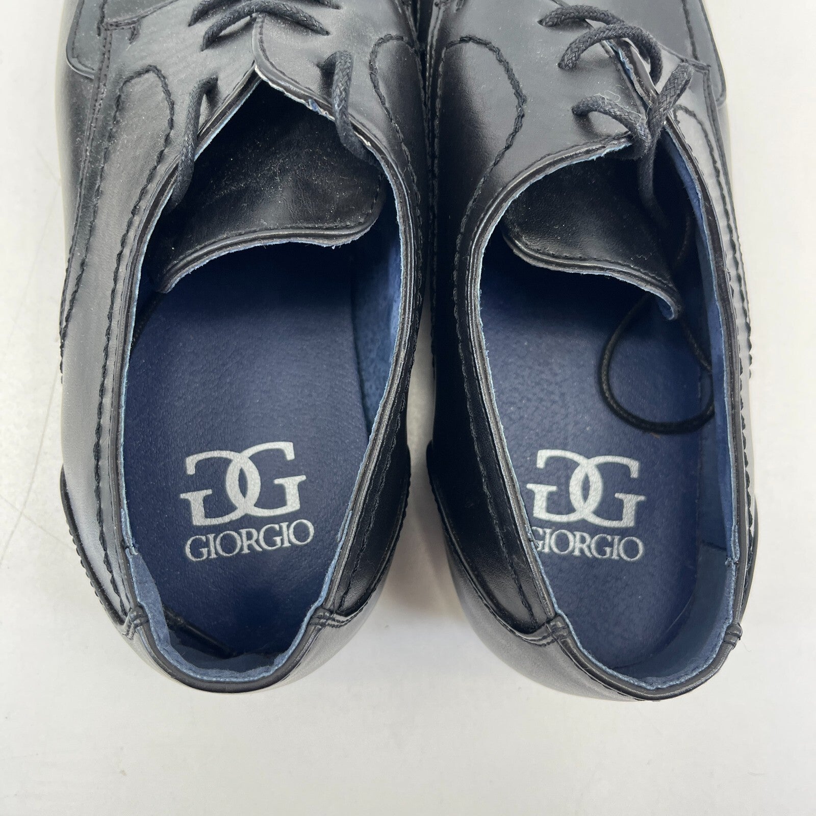 Giorgio Men's Leather Oxford Shoes in Black size 12 - New Formal Dress