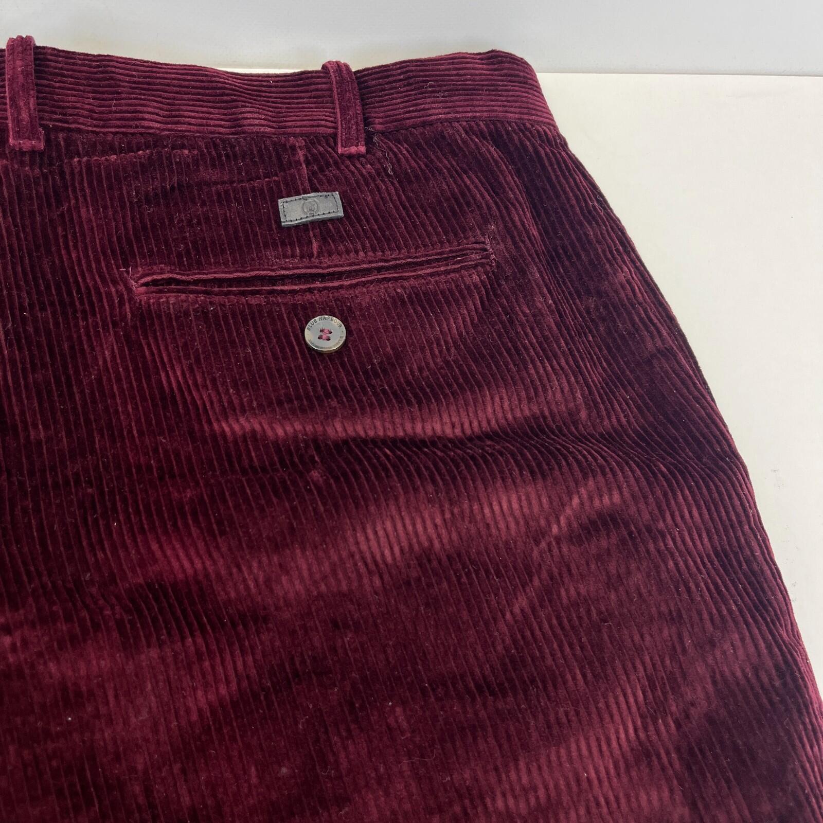Blue Harbour Corduroy Cord Trouser Burgundy Red W38" L30"