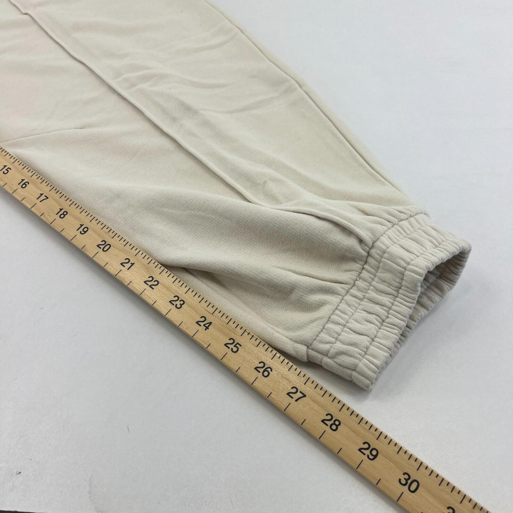 M&S Ladies Goodmove Parachute Joggers Cuffed Trousers Pants Cream UK size 16 New