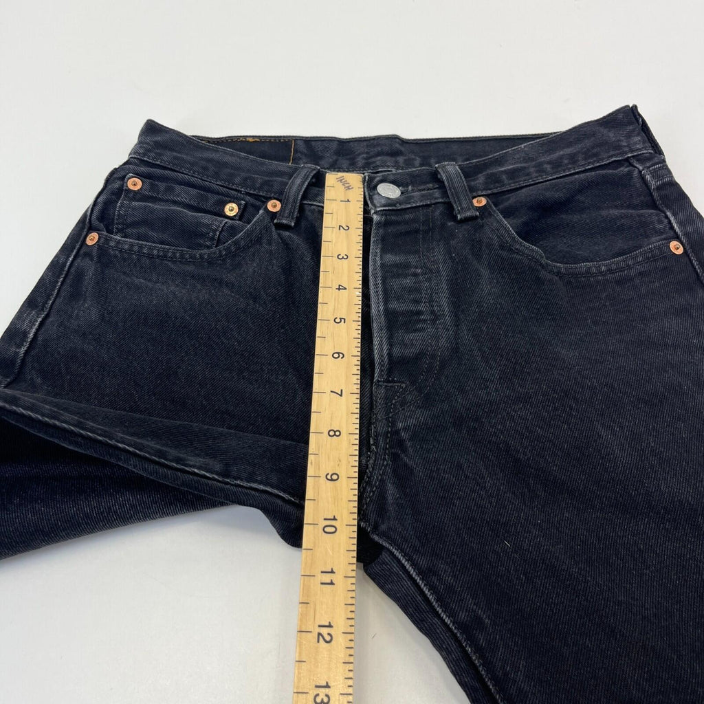 Levi 501 Jeans Black Denim Slim Straight Fit Women's W29" L30"