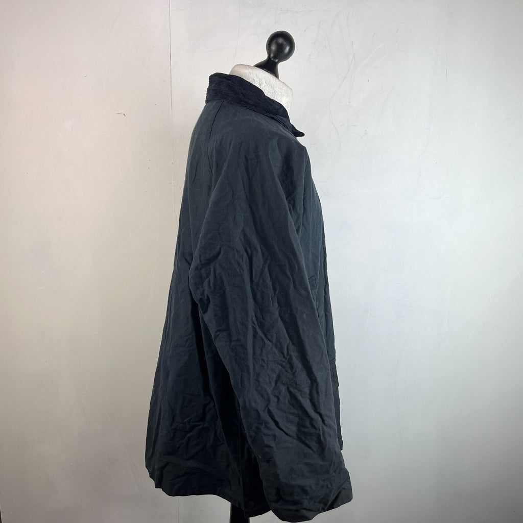 Jurgen Loesdau Wax Jacket in Black Waxed Cotton size 2XL