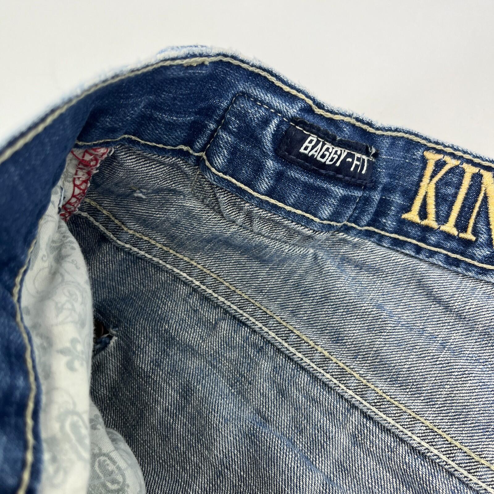 Vintage Ecko Unltd Baggy Embroidered Hip Hop Skate Jeans W38" L32"