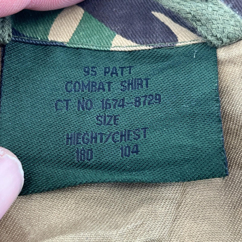 British Army 95 Pattern DPM Woodland Camo Combat Shirt size 180/104
