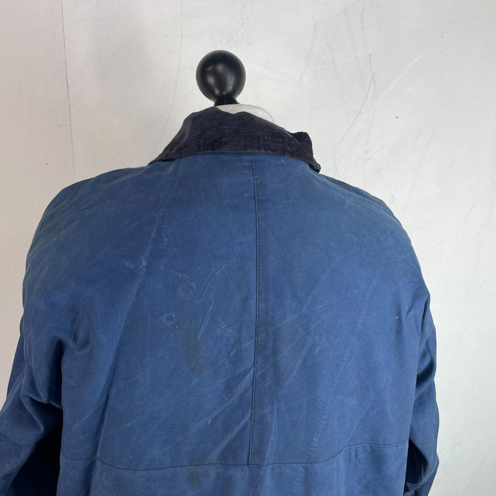 Portman Wax Jacket in Blue  Corduroy Collar size Small