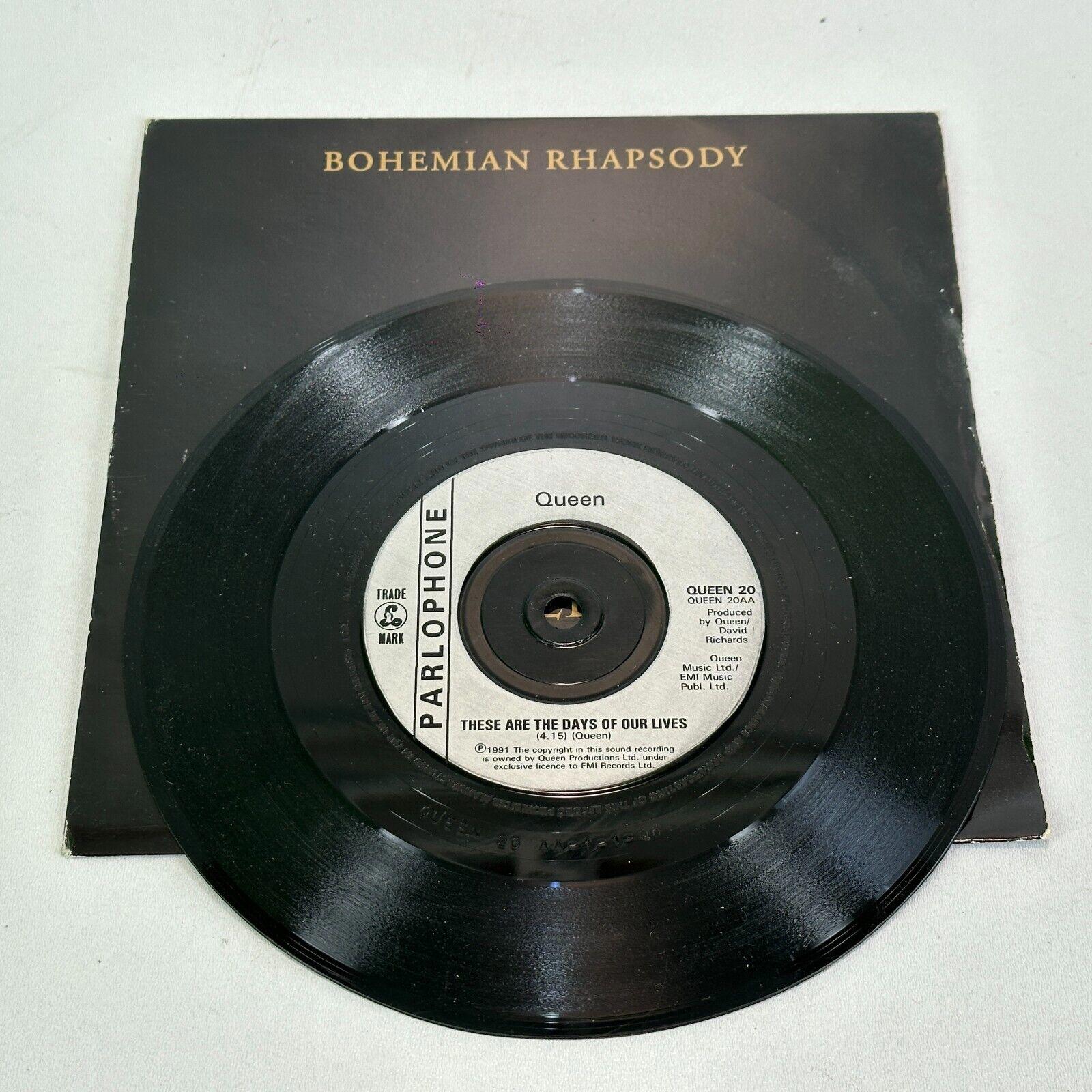 QUEEN Bohemian Rhapsody - These Are The Days Of Our Lives 1991 Vinyl 7" QUEEN20