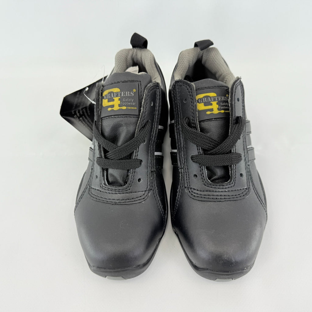 Grafters Leather Ankle Safety Boots Steel Toe Cap Lace Up Work Trainer UK size 3