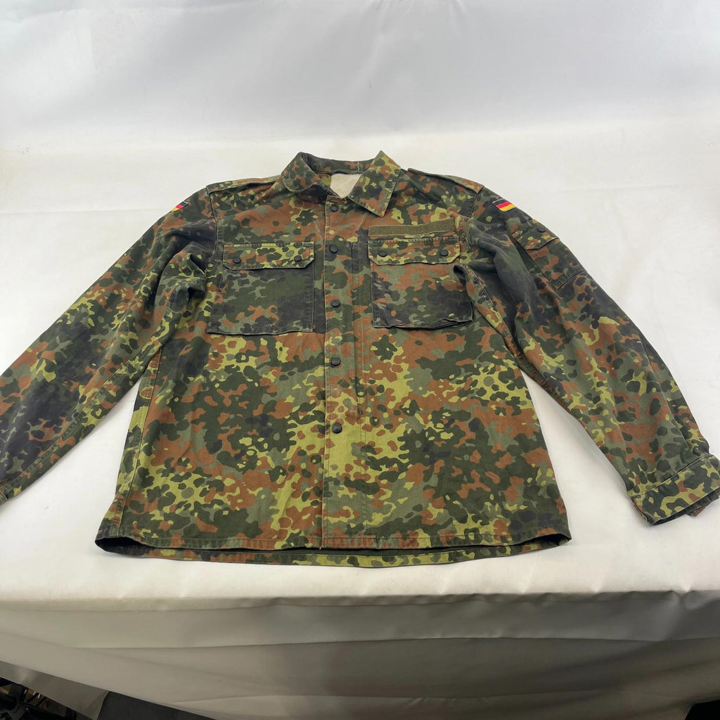 Vtg German Army Flecktarn Camouflage Summer Jacket Combat Green size M