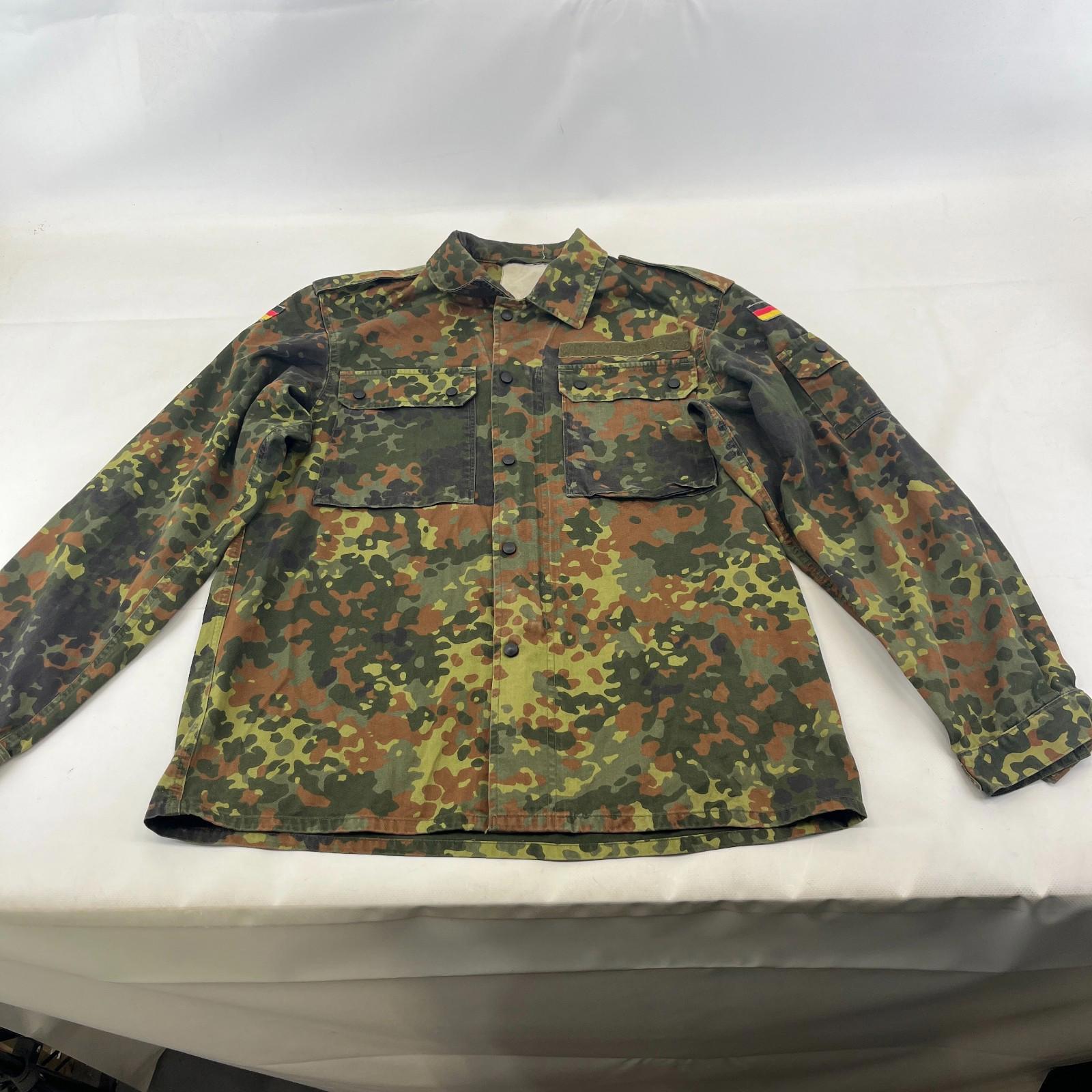 Vtg German Army Flecktarn Camouflage Summer Jacket Combat Green size M