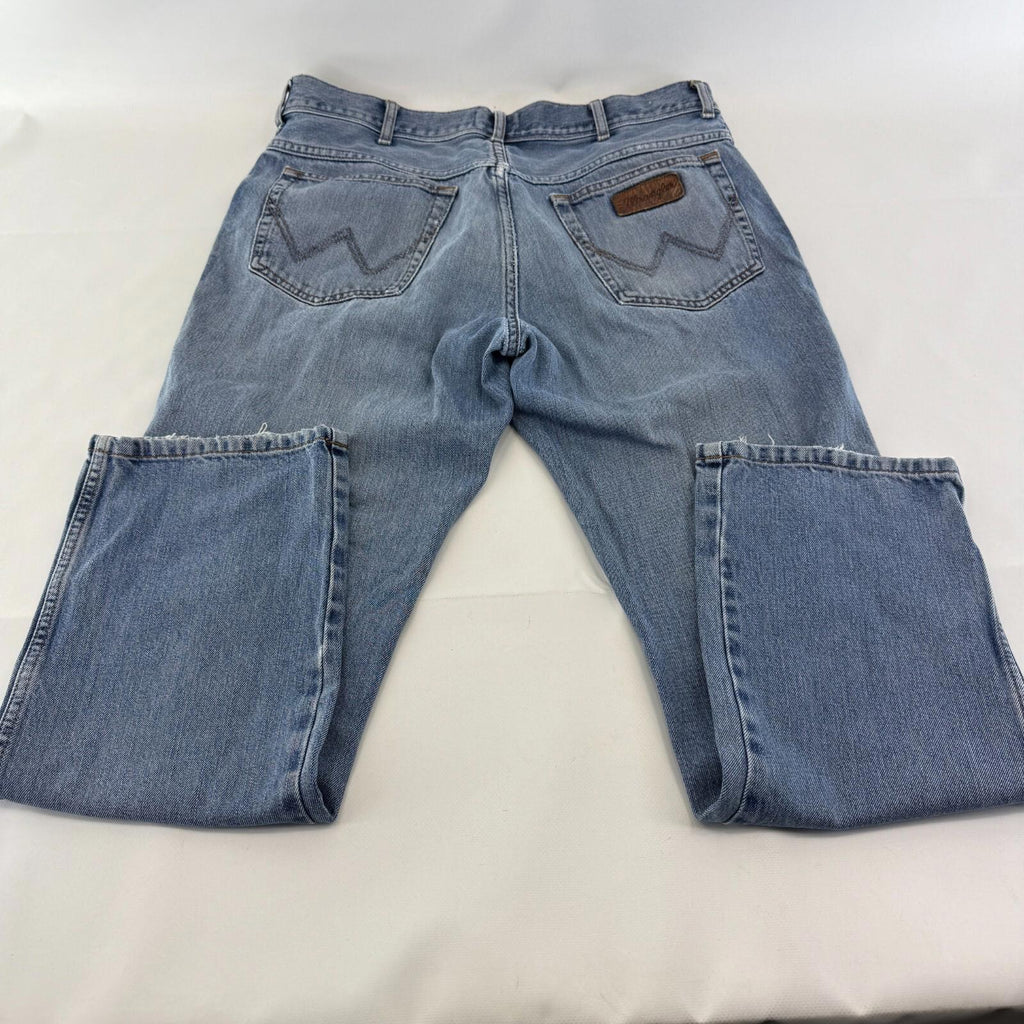 Wrangler Texas Jeans Men's Mid Blue Straight Regular 100% Cotton W36" L30"