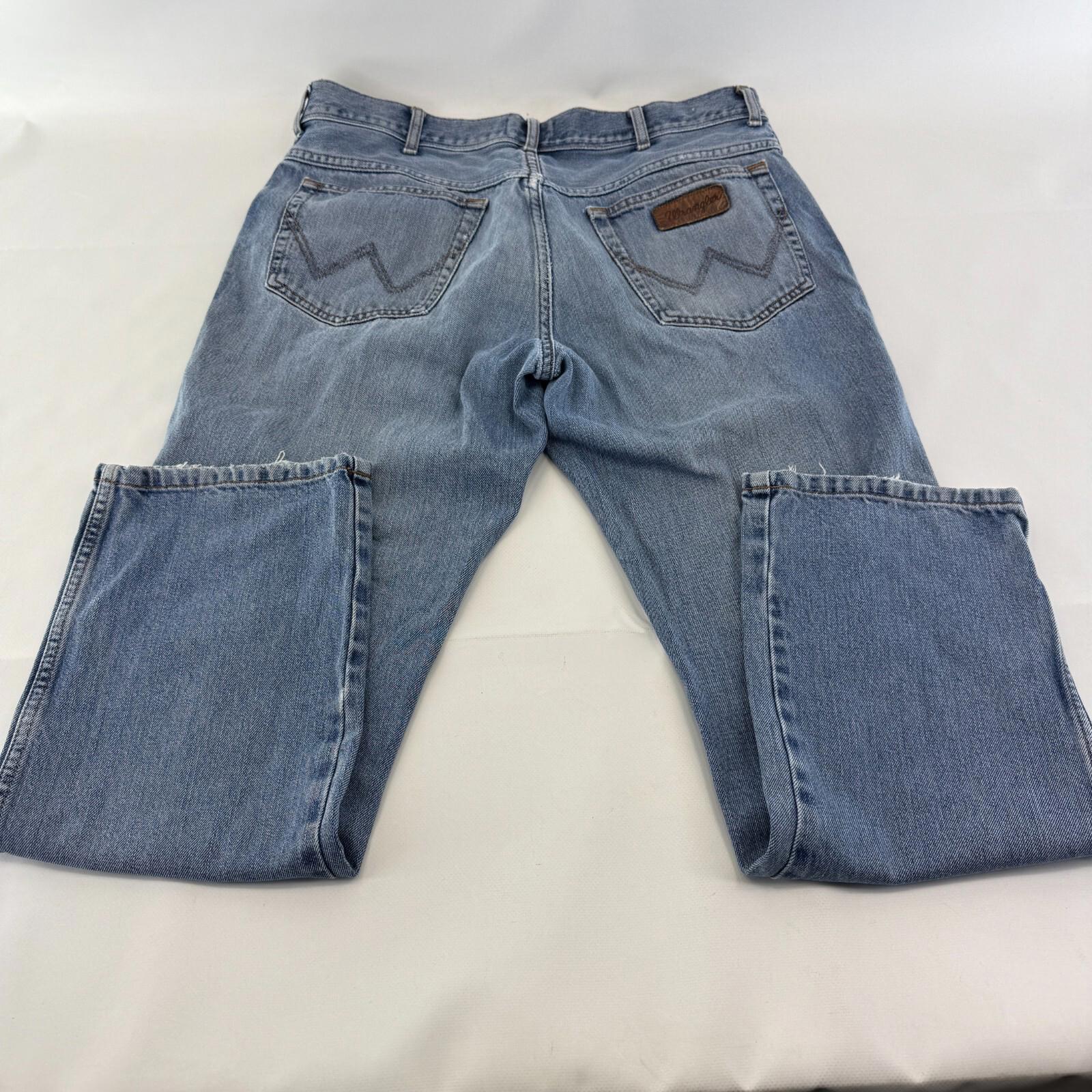 Wrangler Texas Jeans Men's Mid Blue Straight Regular 100% Cotton W36" L30"