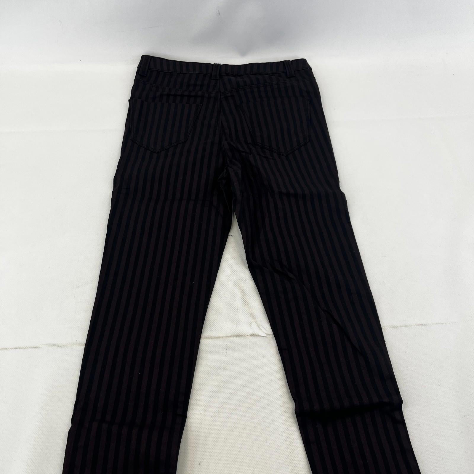 Clockhouse Womens Black/Purple Striped Jegging Jeans Skinny size 36R NWOT