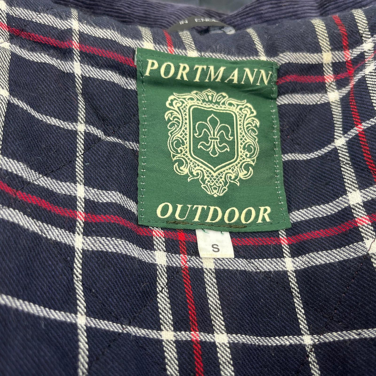 Portman Wax Jacket in Blue  Corduroy Collar size Small