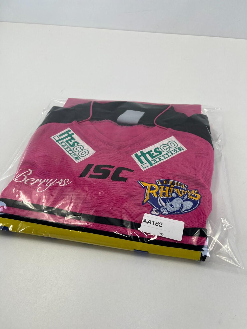 Leeds Rhinos Rugby League Shirt 2013 Away Pink Size Large Jersey ISC size M