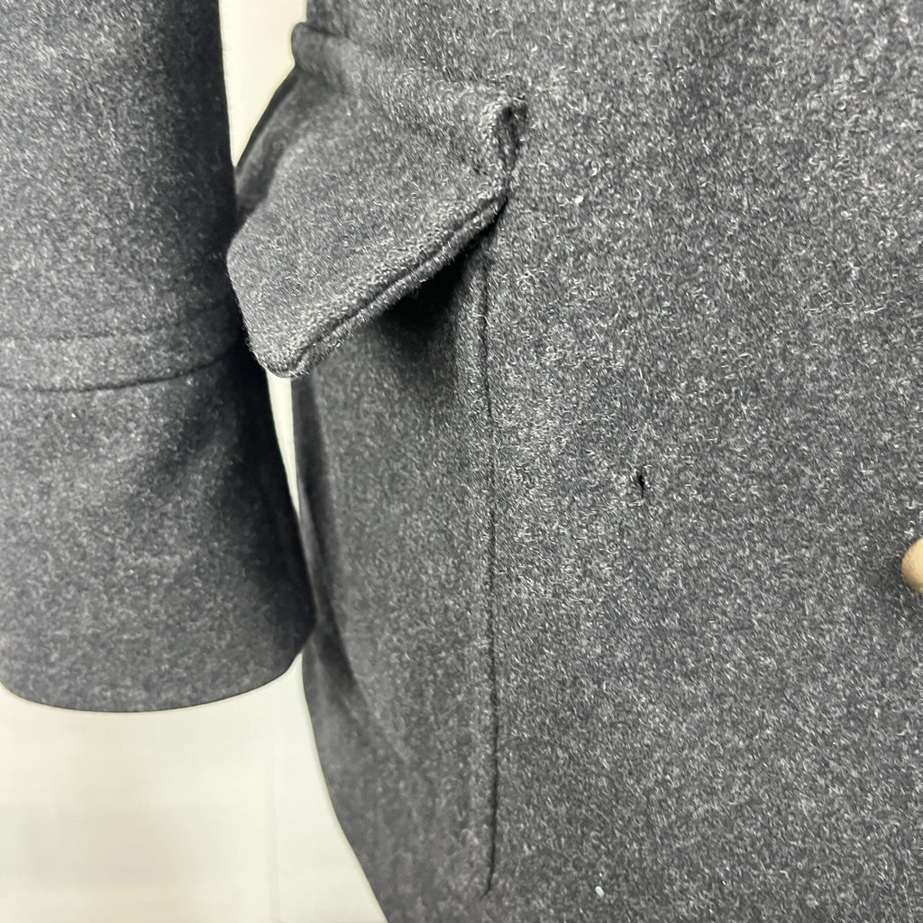 Hackett London Men's Double Breasted Peacoat Charcoal Grey size M