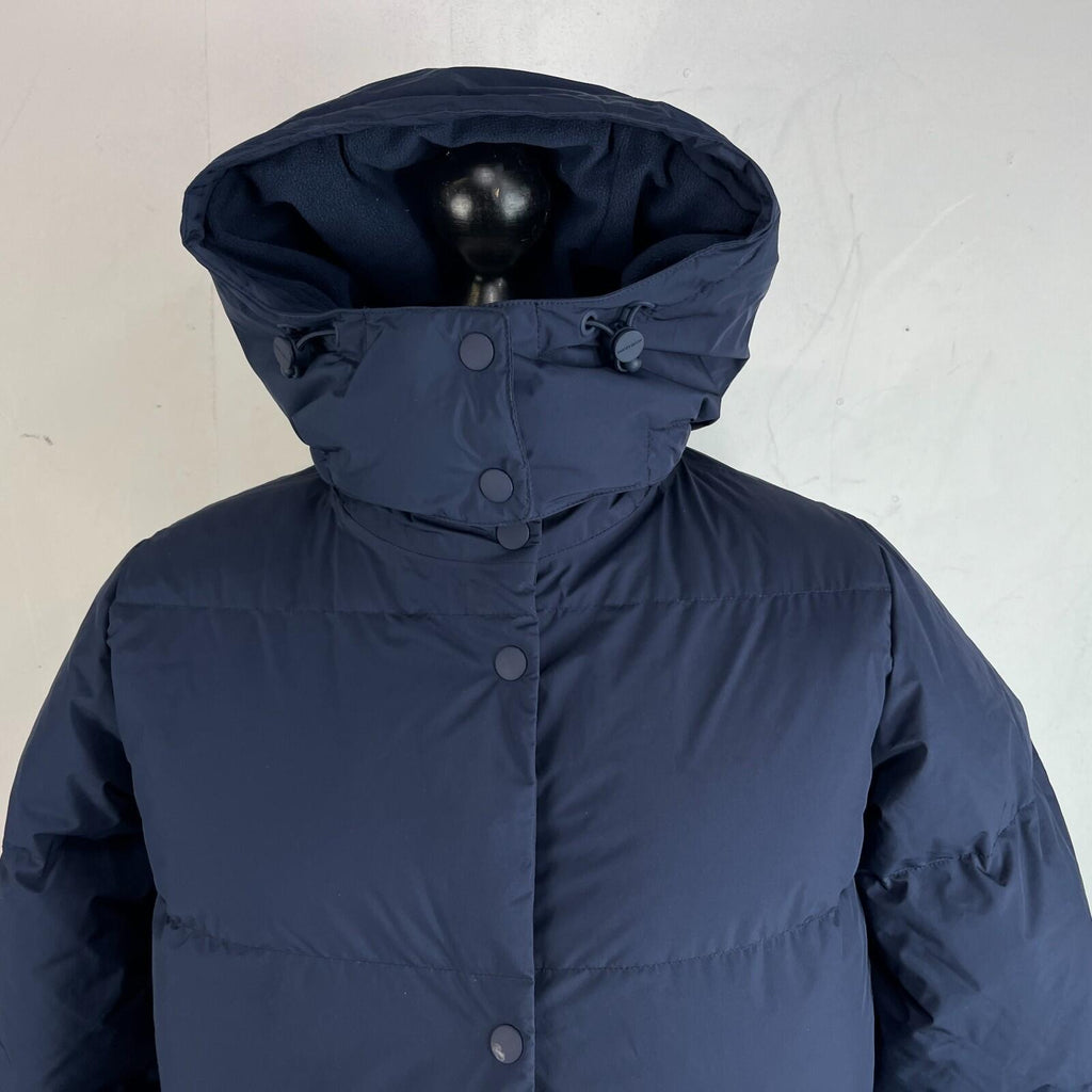 Sweaty Betty Nimbus Mid Waterproof Puffer Coat size XS Navy Blue - Near Mint