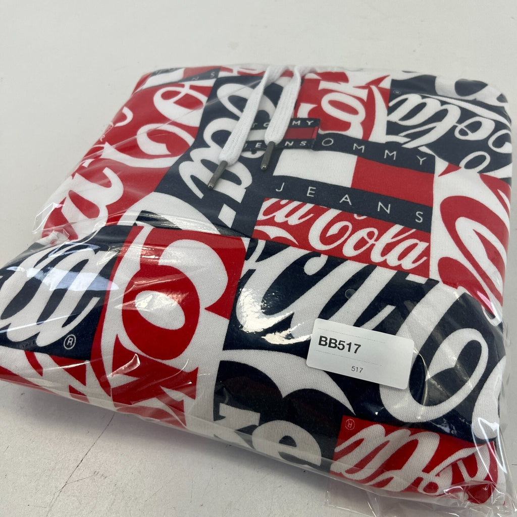 Rare Tommy Hilfiger Jeans Coca Cola Collab Hoodie Multicoloured Logo Pullover M