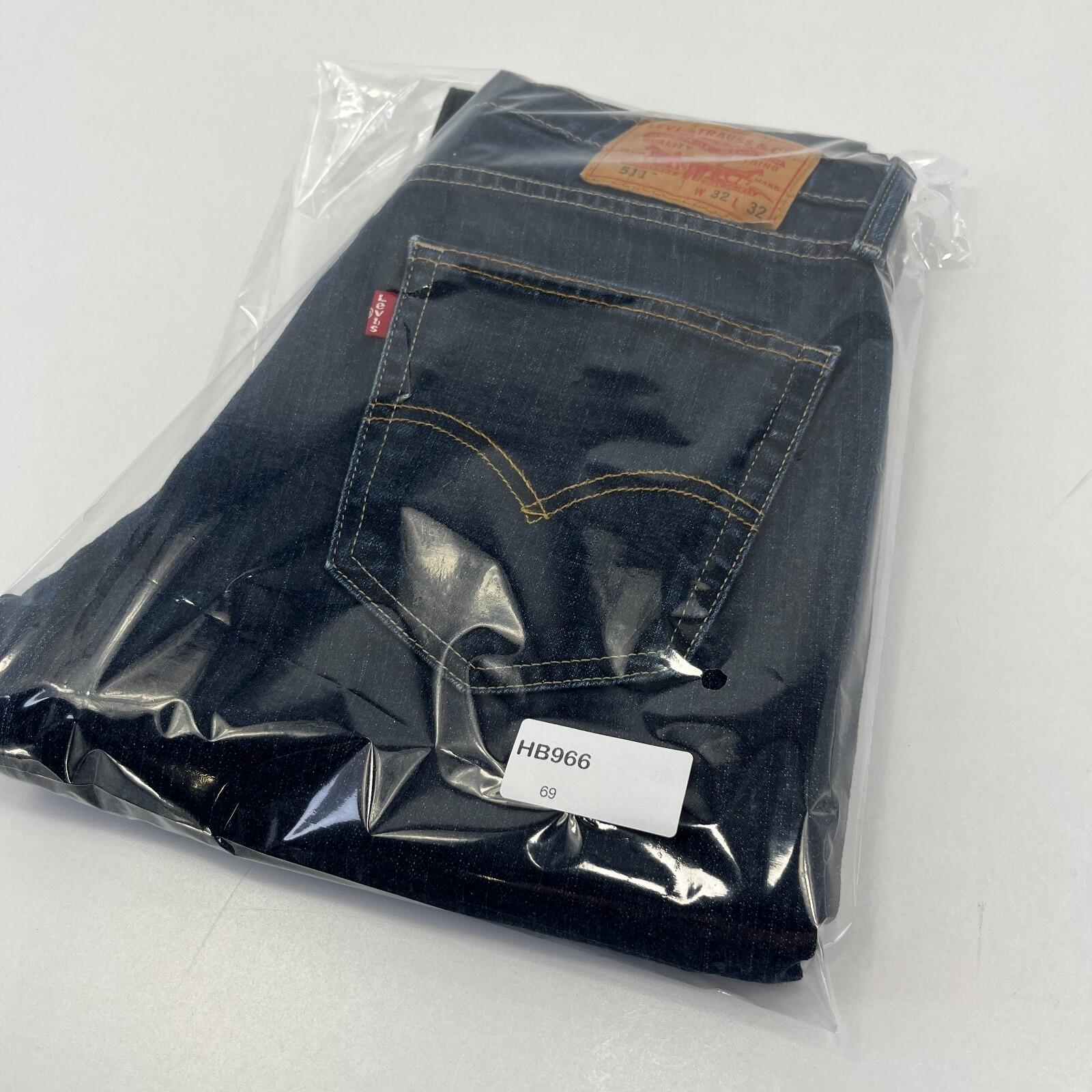 Levis 511 Slim Fit Jeans W32 L32 Blue Denim Straight Leg Mens Casual