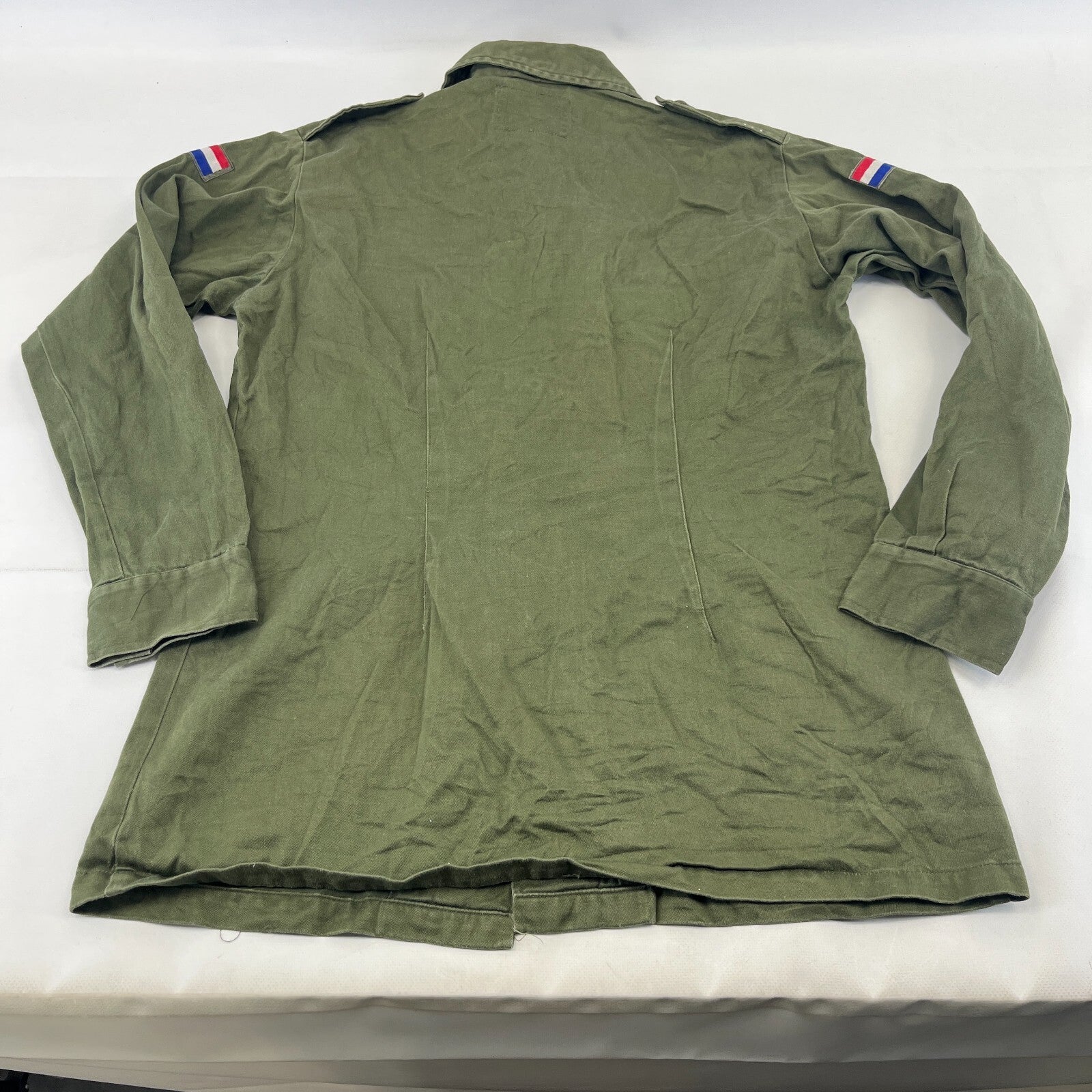 Vtg Dutch Army Combat Field Jacket size M Netherlands Issue Olive Green Fishing