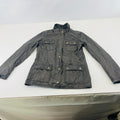 H&M Women's Wax Jacket in Black with Cord Collar size 6