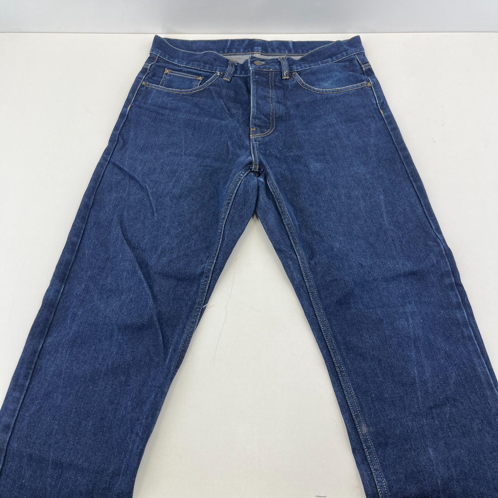 Carhartt Mens Newel Jeans Pant Trousers Dark Blue 100% Cotton W30" L30"