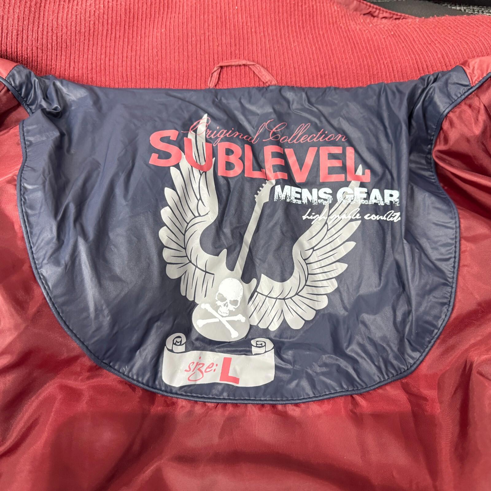 Sublevel Original Collection Men's Gear Chunky Puffer Jacket Terracotta Red L