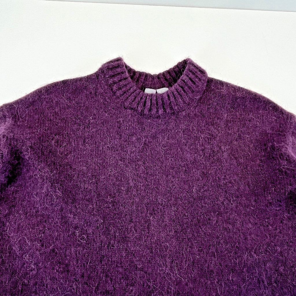 Sweaty Betty Alpine Wool Crew Neck Jumper Sweater in Purple size XXS/6 Alpaca
