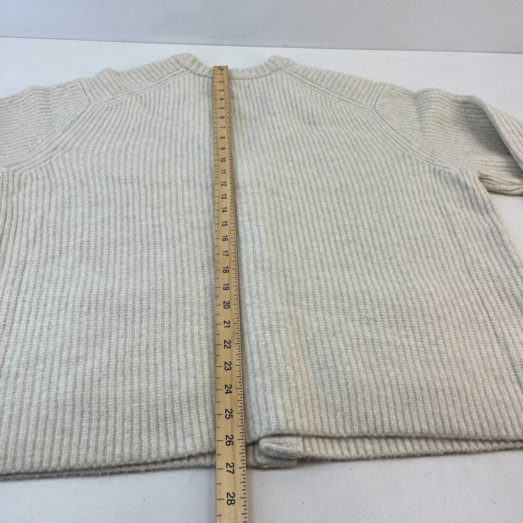 M&S Marks & Spencer Men's Luxury Cardigan XL Off White Ecru Cable Knit Wool Mix