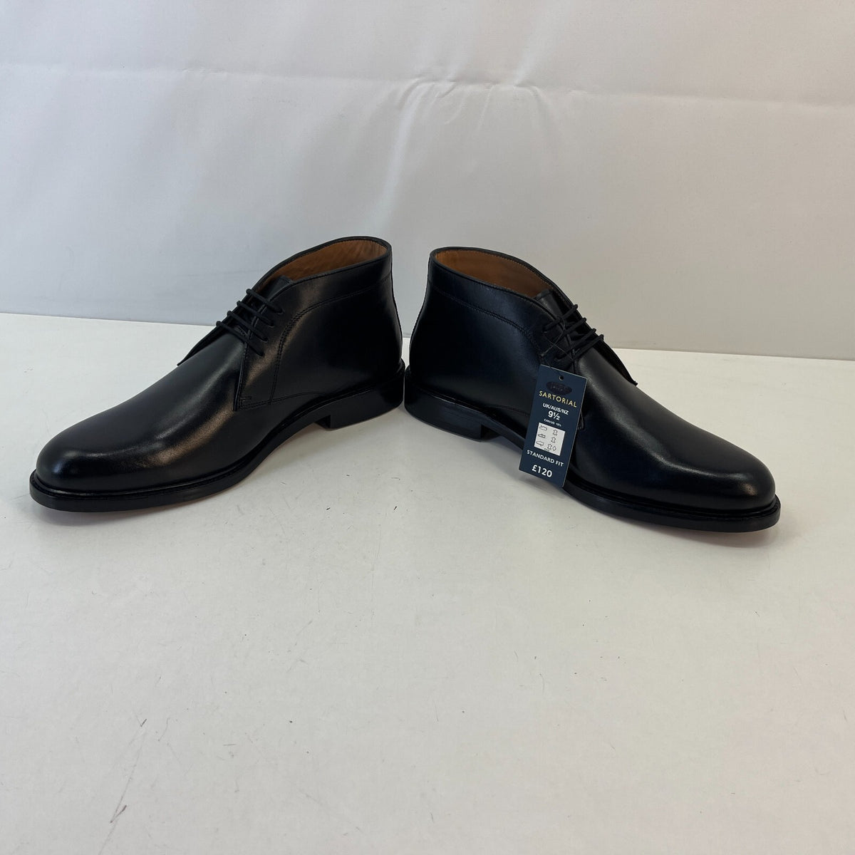 Marks and Spencer Sartorial Black Leather Smart Luxury Boots UK 9.5 RRP £120 New