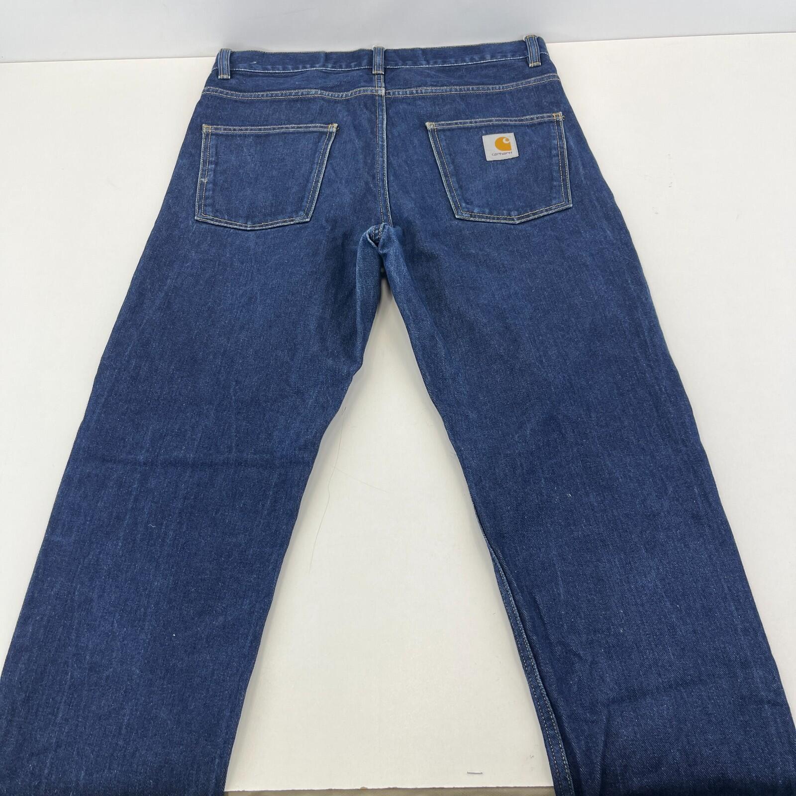 Carhartt Mens Newel Jeans Pant Trousers Dark Blue 100% Cotton W30" L30"