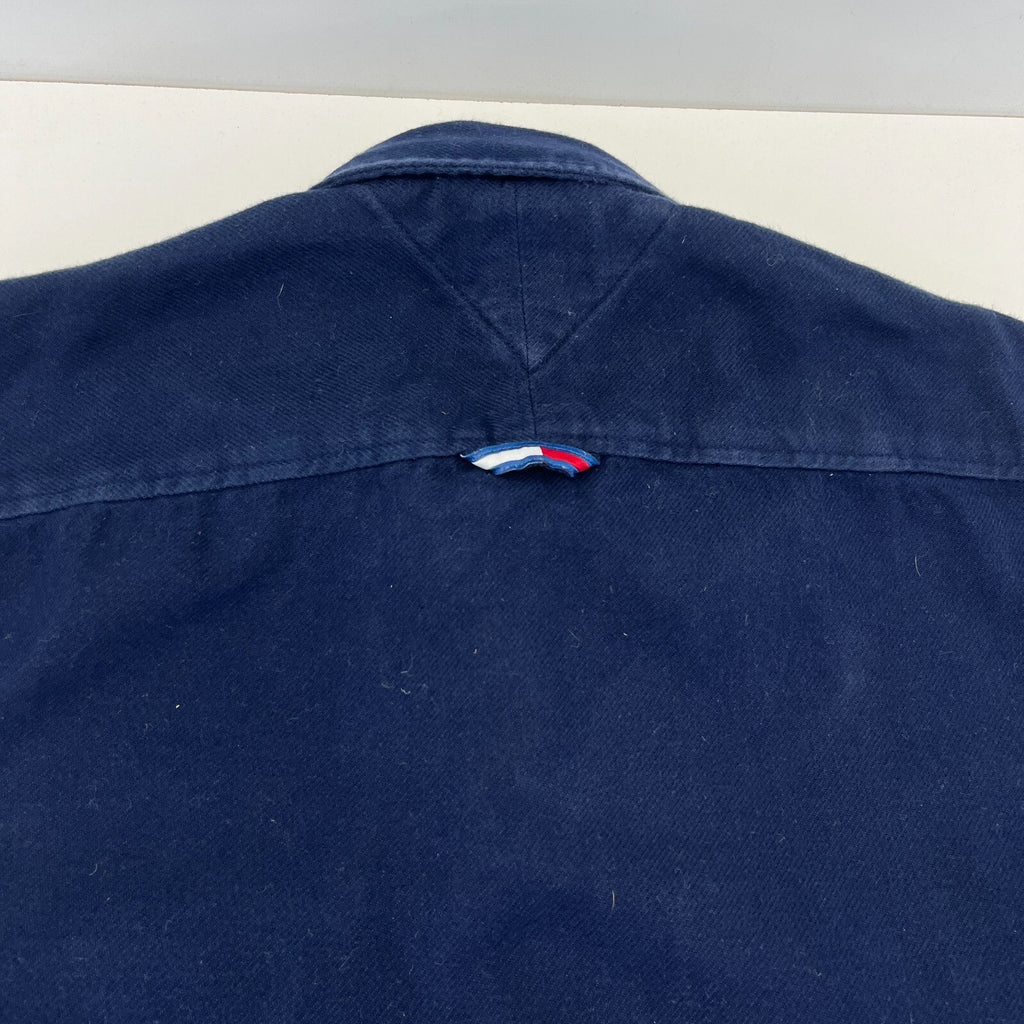 Tommy Hilfiger Jeans Men's Twill Flannel Denim Shirt Navy Blue size M