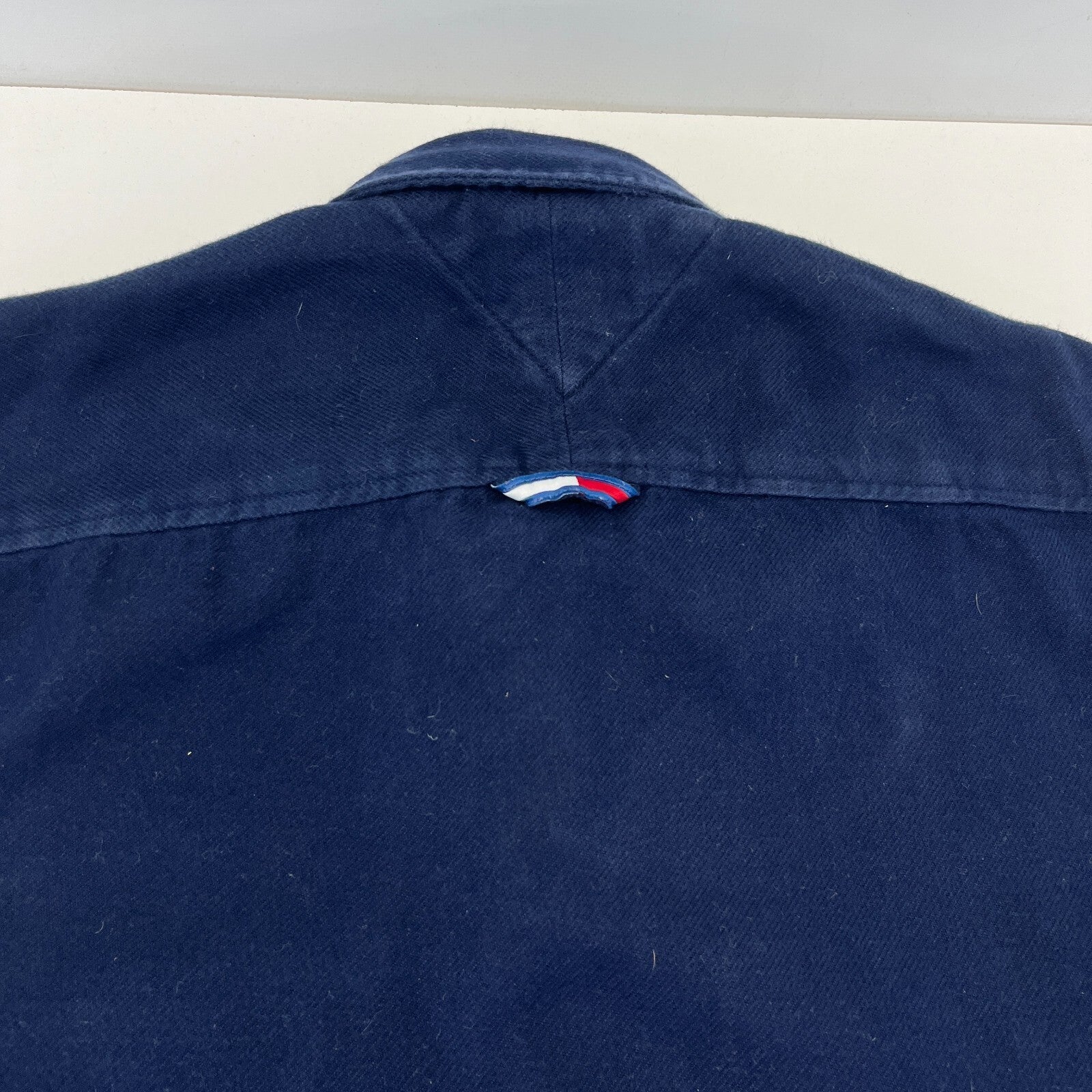 Tommy Hilfiger Jeans Men's Twill Flannel Denim Shirt Navy Blue size M