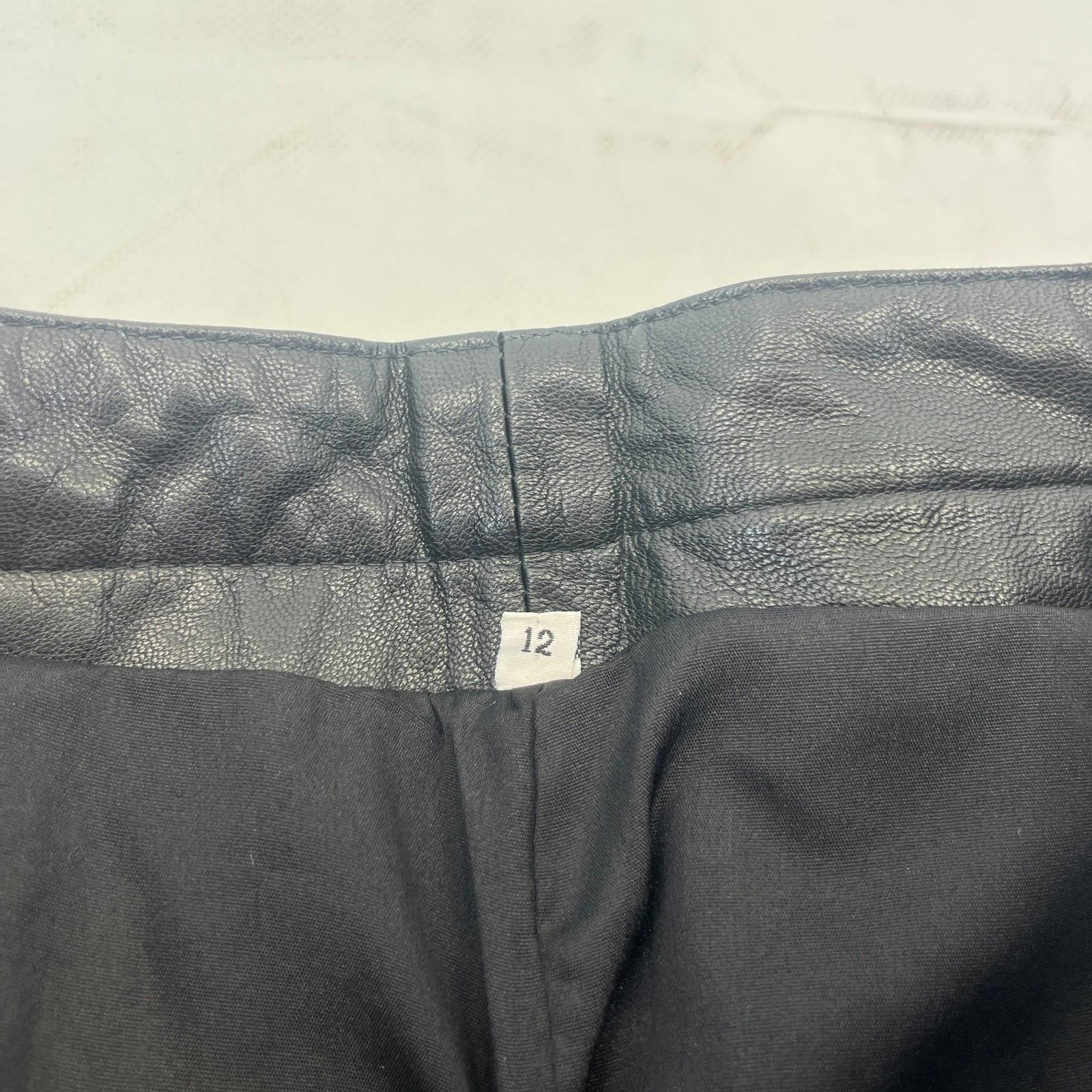 Women’s Real Leather Trousers/Jeans in Black UK size 12