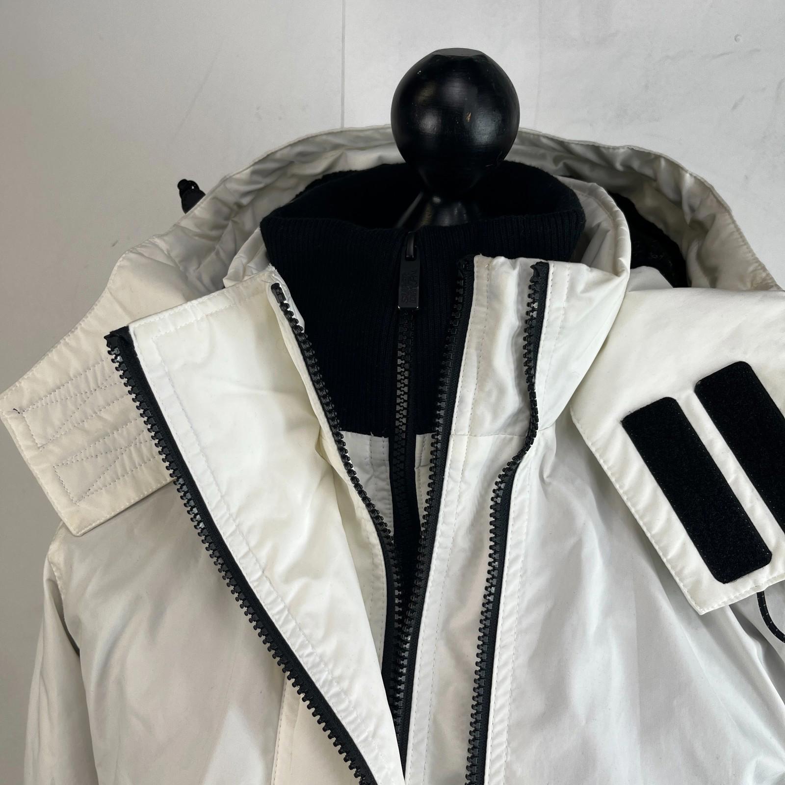 Superdry Women's Waterproof Jacket UK size 14 in White Insulated Hooded Coat