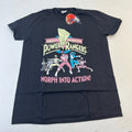 Power Rangers Logo Morph Into Action Women's/Unisex T-Shirt Mighty Morphin - M
