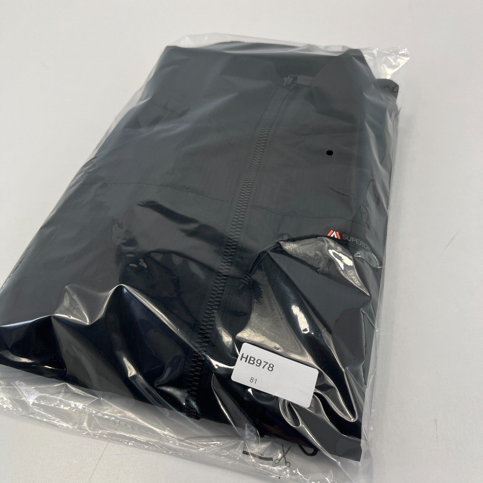 Superdry Men's Softshell Windbreaker Jacket in Black Ripstop UK size M