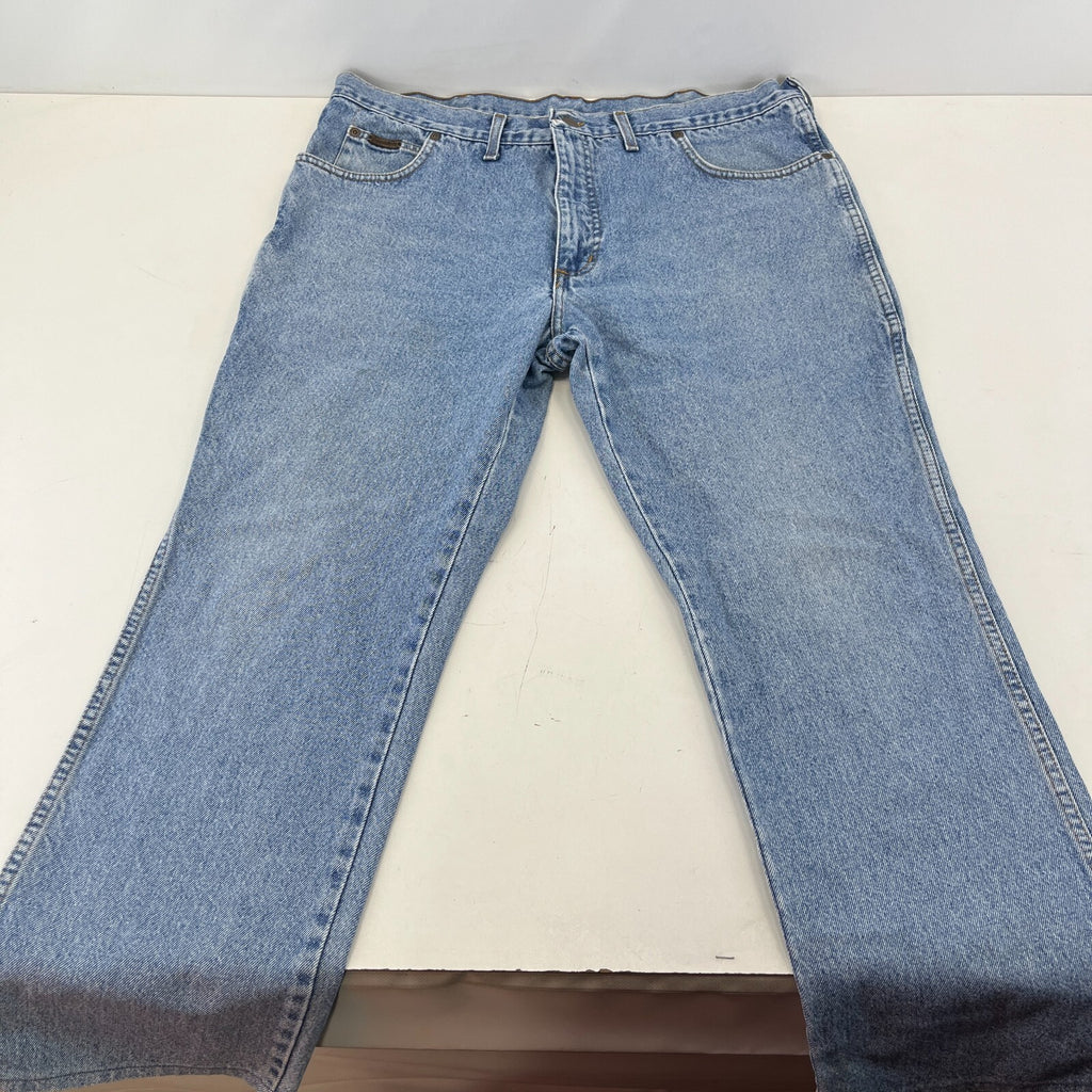 Wrangler Men's Blue Regular Fit Straight Leg Denim Jeans W40" L29"