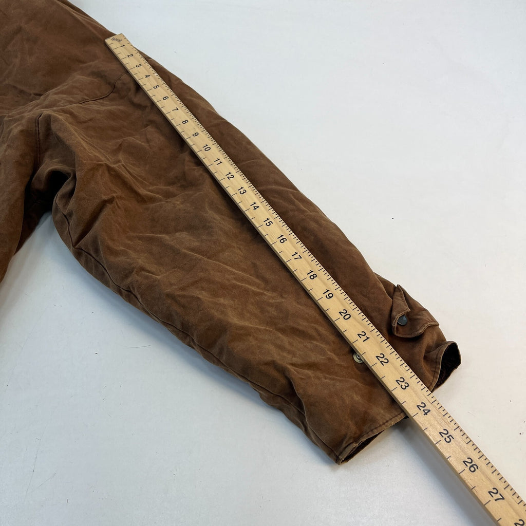 Tayberry & Co Wax Jacket Mens UK L Distressed Look Brown Insulated Coat England