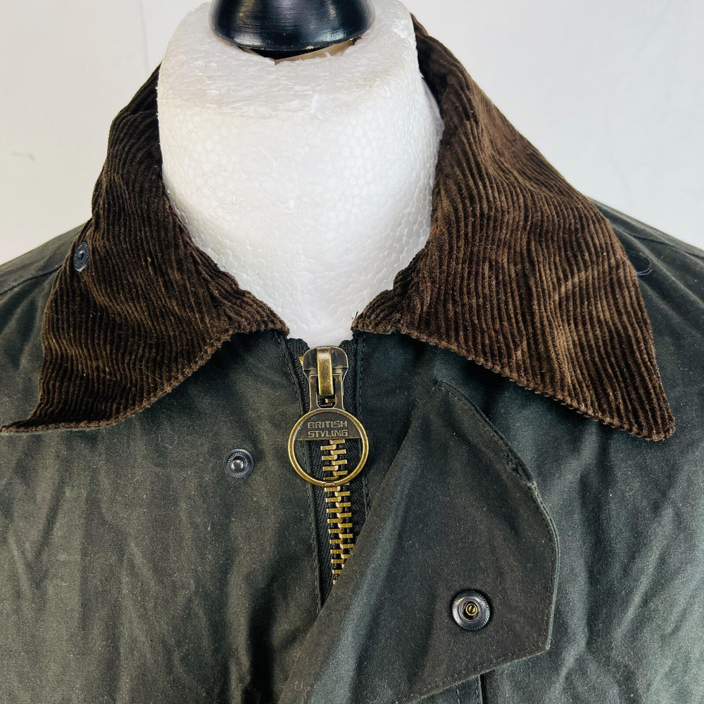 Crane Wax Jacket in Black Waxed Cotton size Large