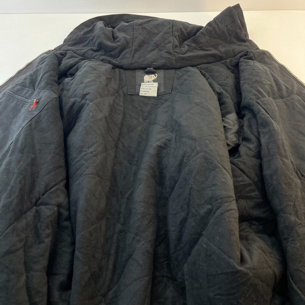 Men's Chore Field Coat Jacket in Black Heavy Denim size 2XL