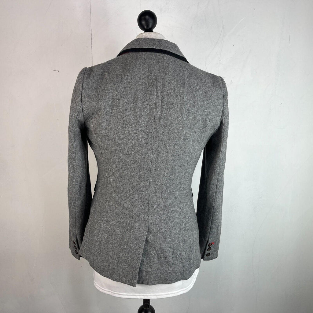 Boden Women's Grey Blazer Jacket Wool Blend Lined UK size 12 - VGC
