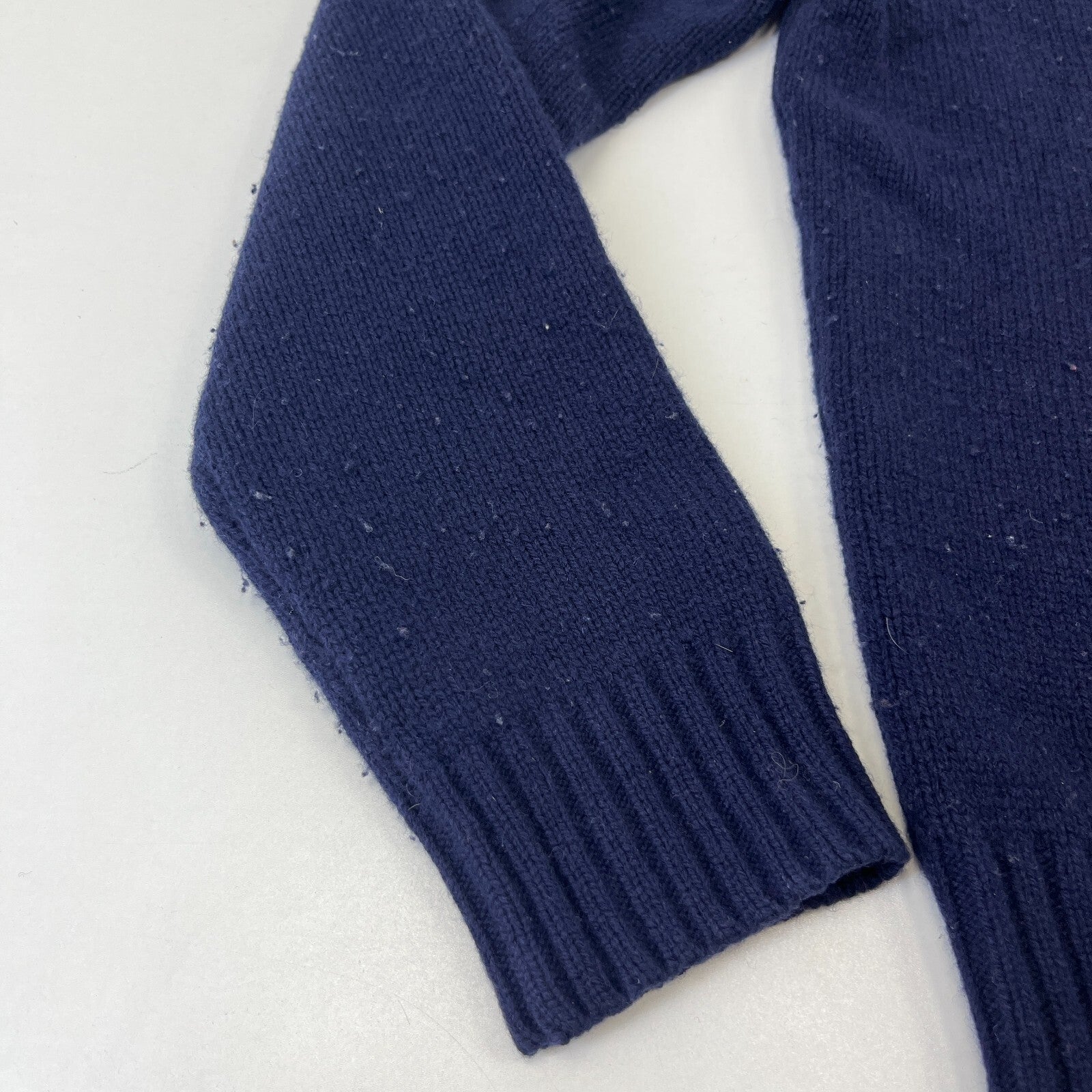 Polo Ralph Lauren Jumper Womens Medium Navy Blue Bear Wool Knit Pullover Sweater