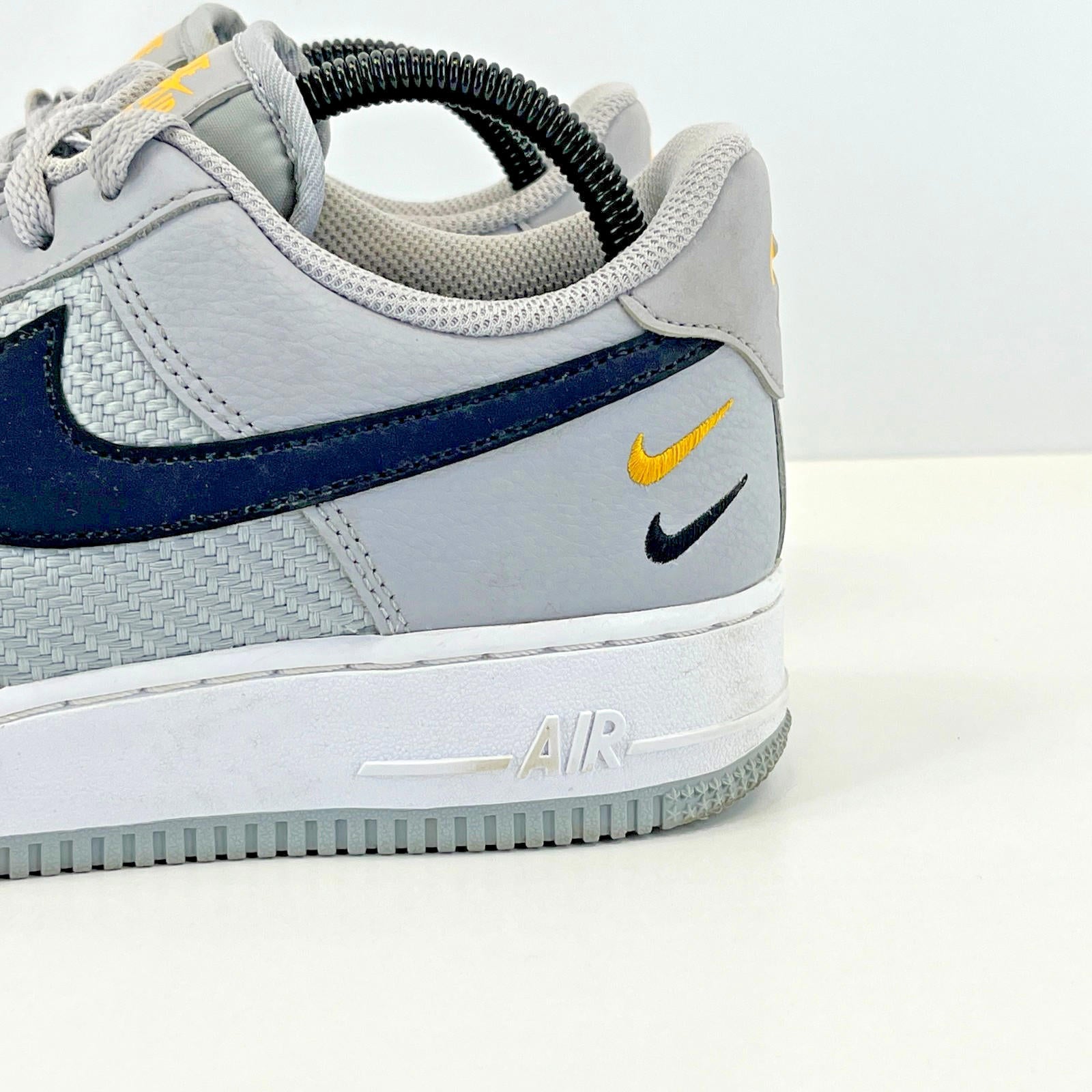 Nike Air Force 1 '07 Double Swoosh Trainers Sneakers size UK 7 Grey - FD0666-100