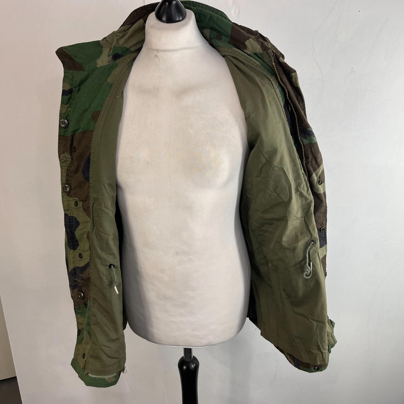 Vintage Issued US Military M65 Jacket Field Camouflage Medium Regular See Detail