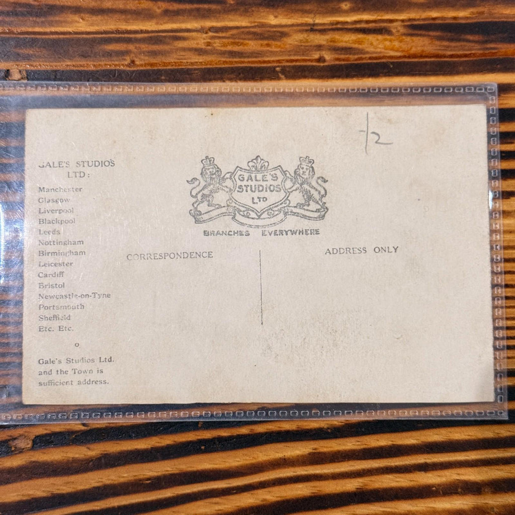 WWI British Military Photo Postcard - VGC