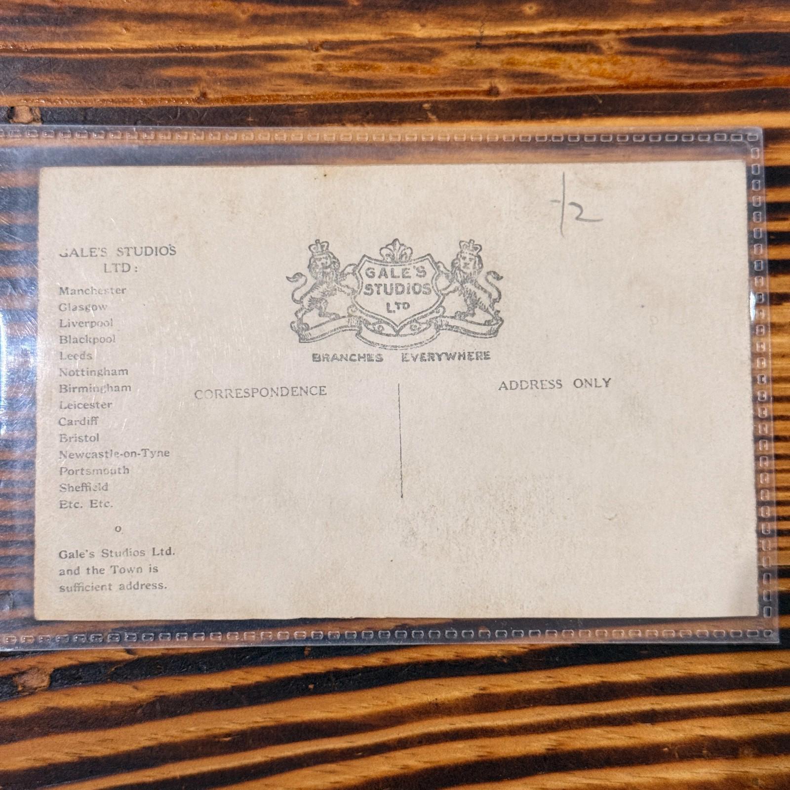 WWI British Military Photo Postcard - VGC