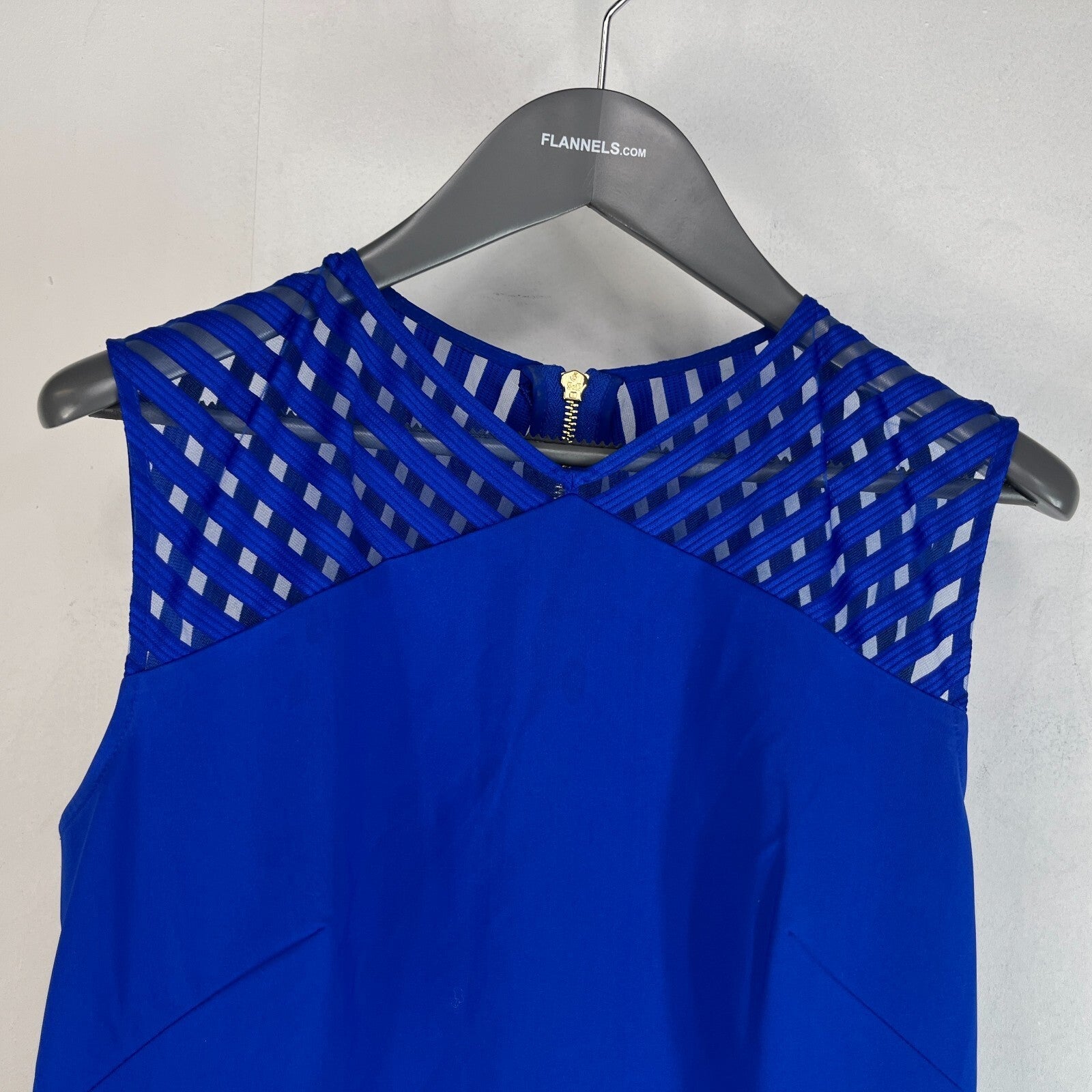 Ted Baker Mini Dress Royal Blue 1980’s Style size 3 (fits UK 12) - VGC