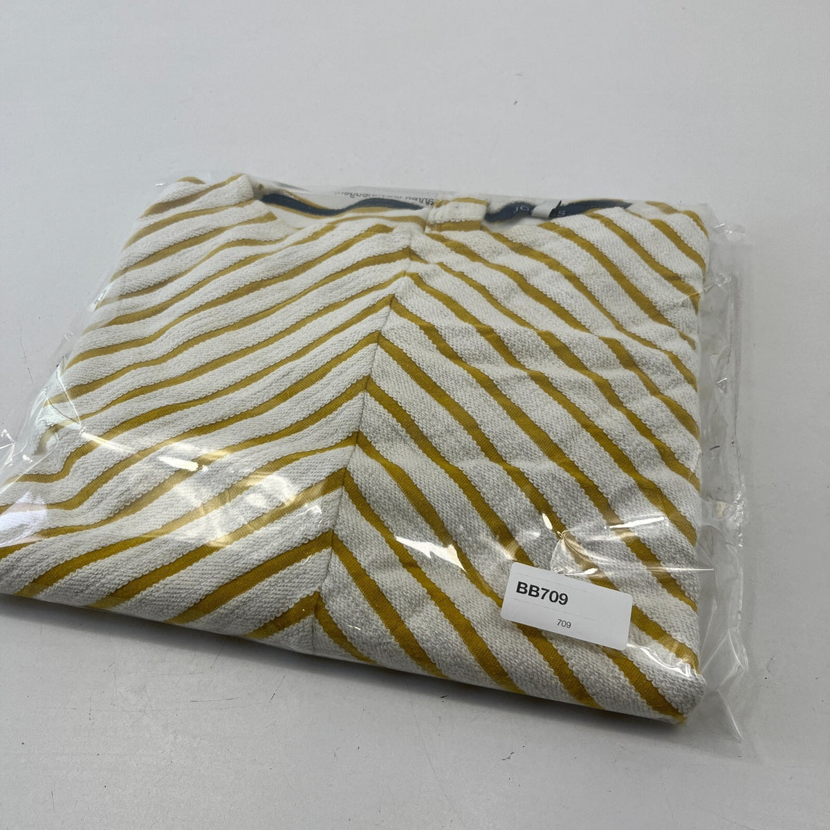 Joules Women's Rexerse Weave Casual Cosy Pullover White & Yellow size 20