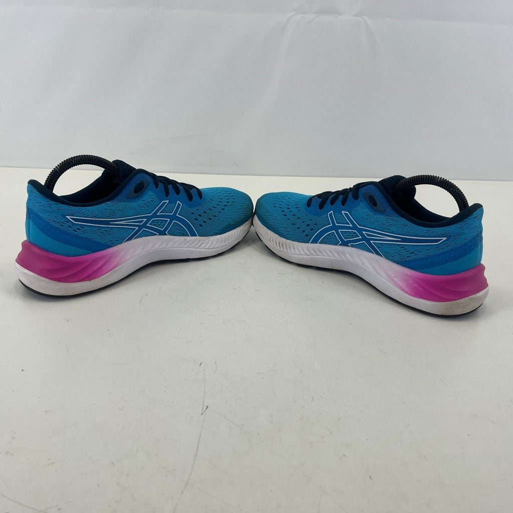 Asics el Excite 8 Running Trainers Blue White Pink Womens Shoes size UK 6.5