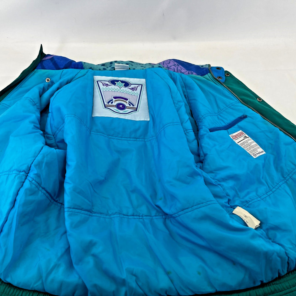 Vintage Sergio Tacchini 80s 90s Mens size M White Label Ski Jacket Blue & Green