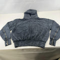 Drop Dead Distressed Look Grey Hoodie Zip Sleeves 100% Cotton Streetwear UK XL